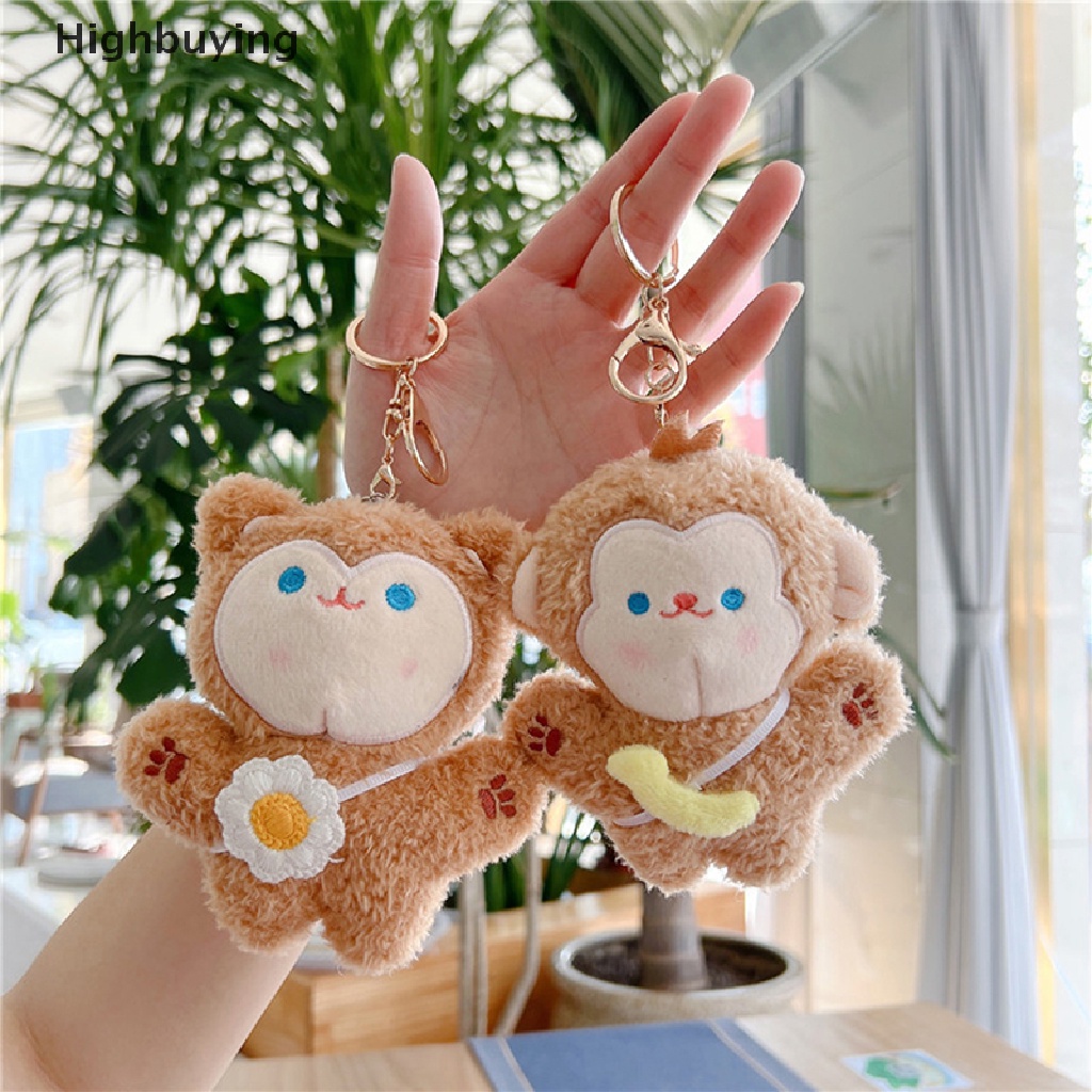 Hbid Lucu Kartun Hewan Plush Doll Gantungan Kunci Boneka Boneka Plush Mainan Gantungan Kunci Keychain Cute Ladies Bag Pria Car Key Ring Tas Siswa Koper Liontin Glory