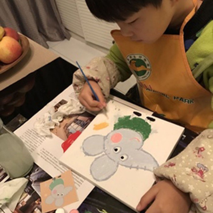 DISKON SHOPEE/ DIY melukis kanvas anak cat lukis canvas painting coloring mewarnai