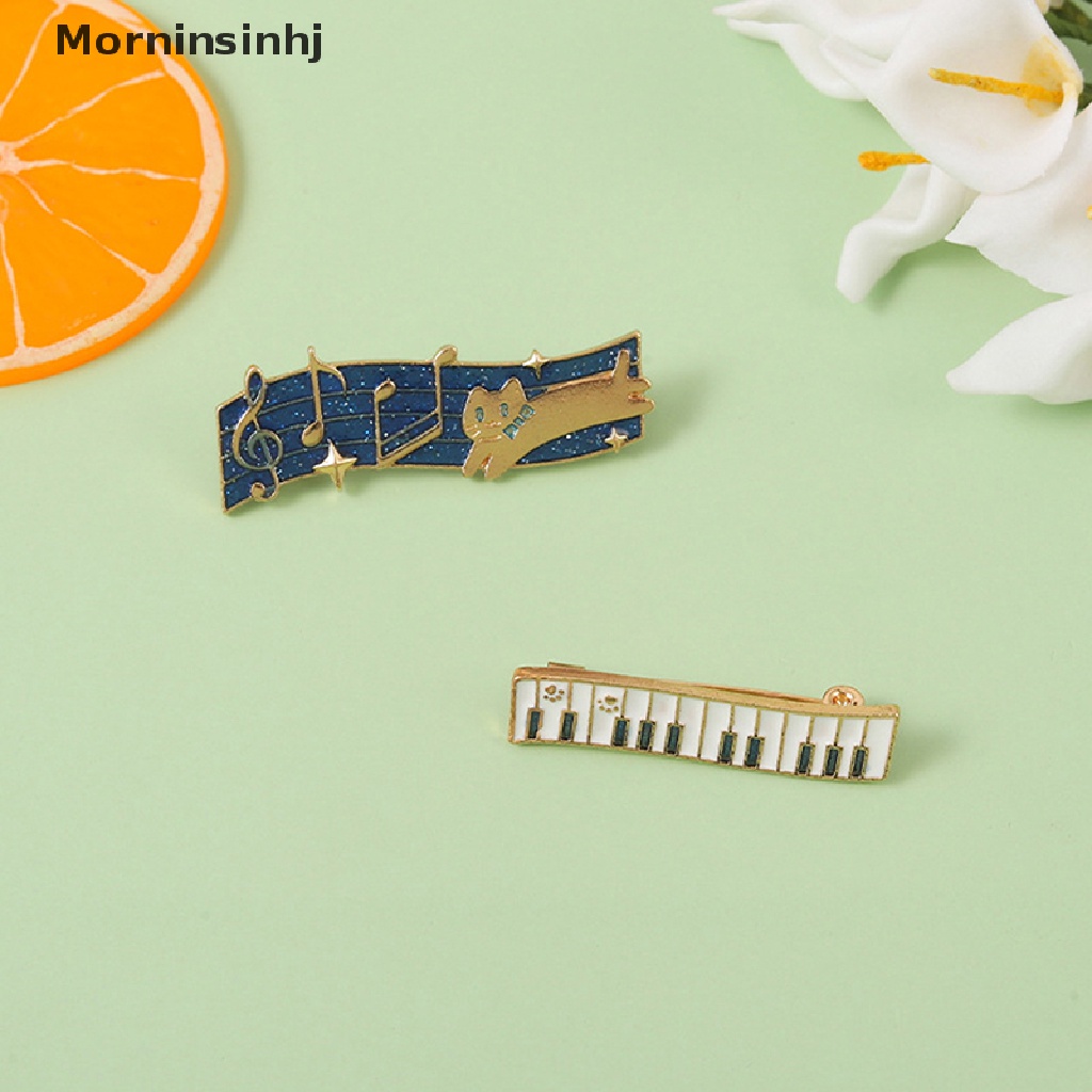 Mornin Musik Notes Bros Untuk Wanita Pria Enamel Dancing Cat Pesta Kantor Brooch Pin Hadiah id