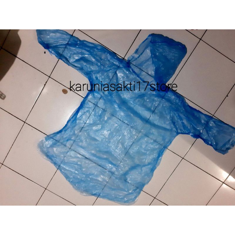 JAS HUJAN PLASTIK SEKALI PAKAI / JAS HUJAN PONCHO DISPOSABLE EMERGENCY RAINCOAT