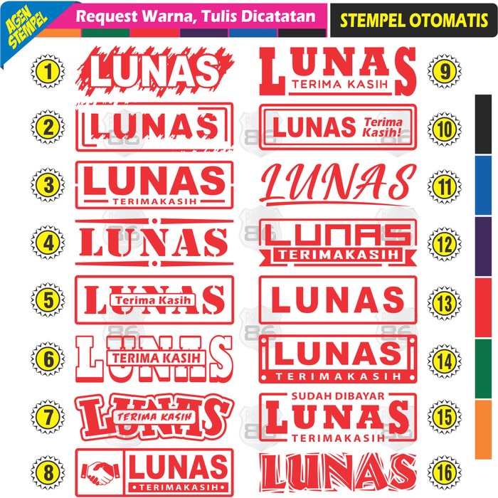 

Terlaris Stempel Lunas Otomatis Tinta Didalam