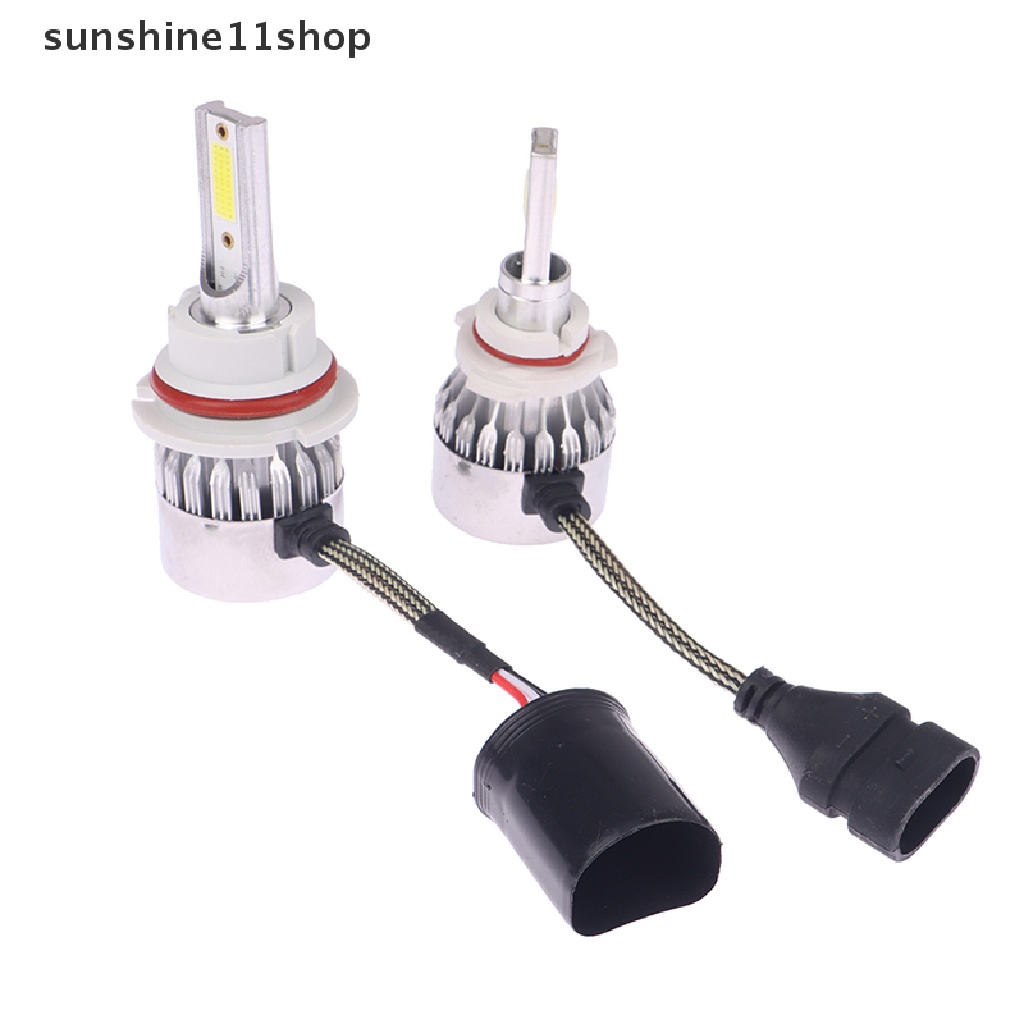 Sho 2Pcs LED Headlight Bulbs Lampu Mobil LED 6000K 36W 12V 3800LM Headlamps Otomatis N