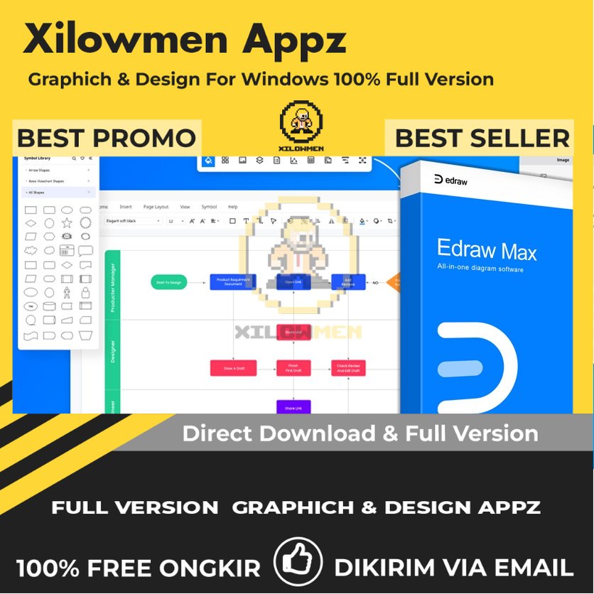 [Full Version] WonderShare EdrawMax Pro Design Graphics Lifetime Win OS