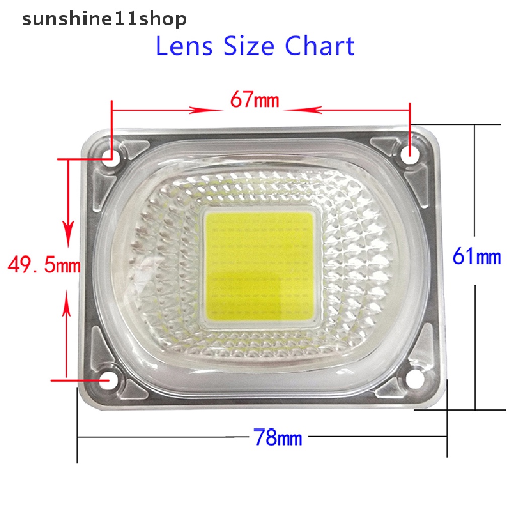 Sho 1Set LED COB Chip Matrix Dengan Reflektor Lensa Untuk 50W Sorot Sumber Cahaya Banjir Cahaya Luar Ruangan Chip Lampu DIY Lampu Sorot N