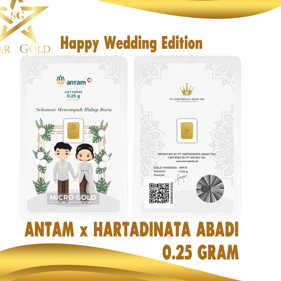 Diskon HebohTt0T4 Star Gold Logam Mulia Micro Gold Antam Hartadinata 0.25 Gram Wedding Tradisional Series