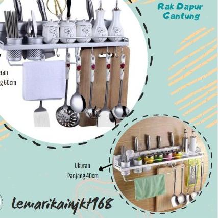 ✥ SHENAR (COD) Rak Gantung Dapur Tempat Bumbu /rak dinding dapur Aluminium|Rak Dapur Minimalis serba