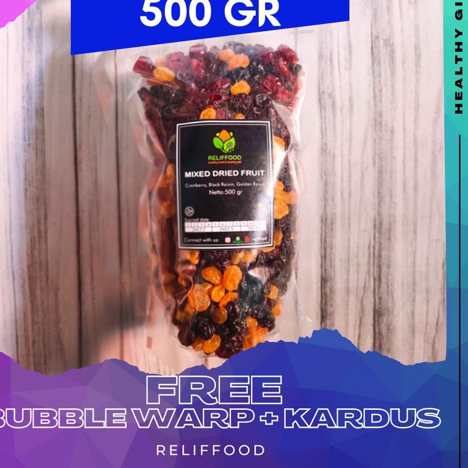 

✪ MIX RAISIN 500 GRAM (Cranberry, Black Raisin, Golden Raisin) BUAH KERING CAMPUR ➭