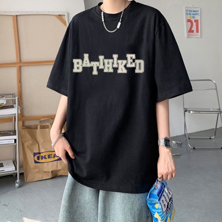 RDGF official shop 2023 versi Korea baru pola huruf kaos murah kaos t shirt oversize kaos kekinian atasan kaos kaos hitam oversize PRIA &amp; WANITA (UNISEX)