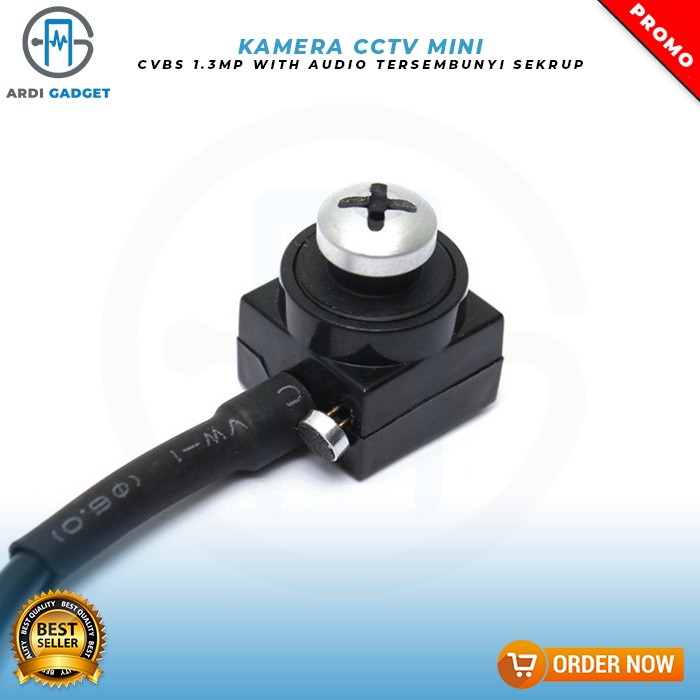 Camera CCTV Mini CVBS 1.3Mp With Audio - Kamera Tersembunyi Sekrup