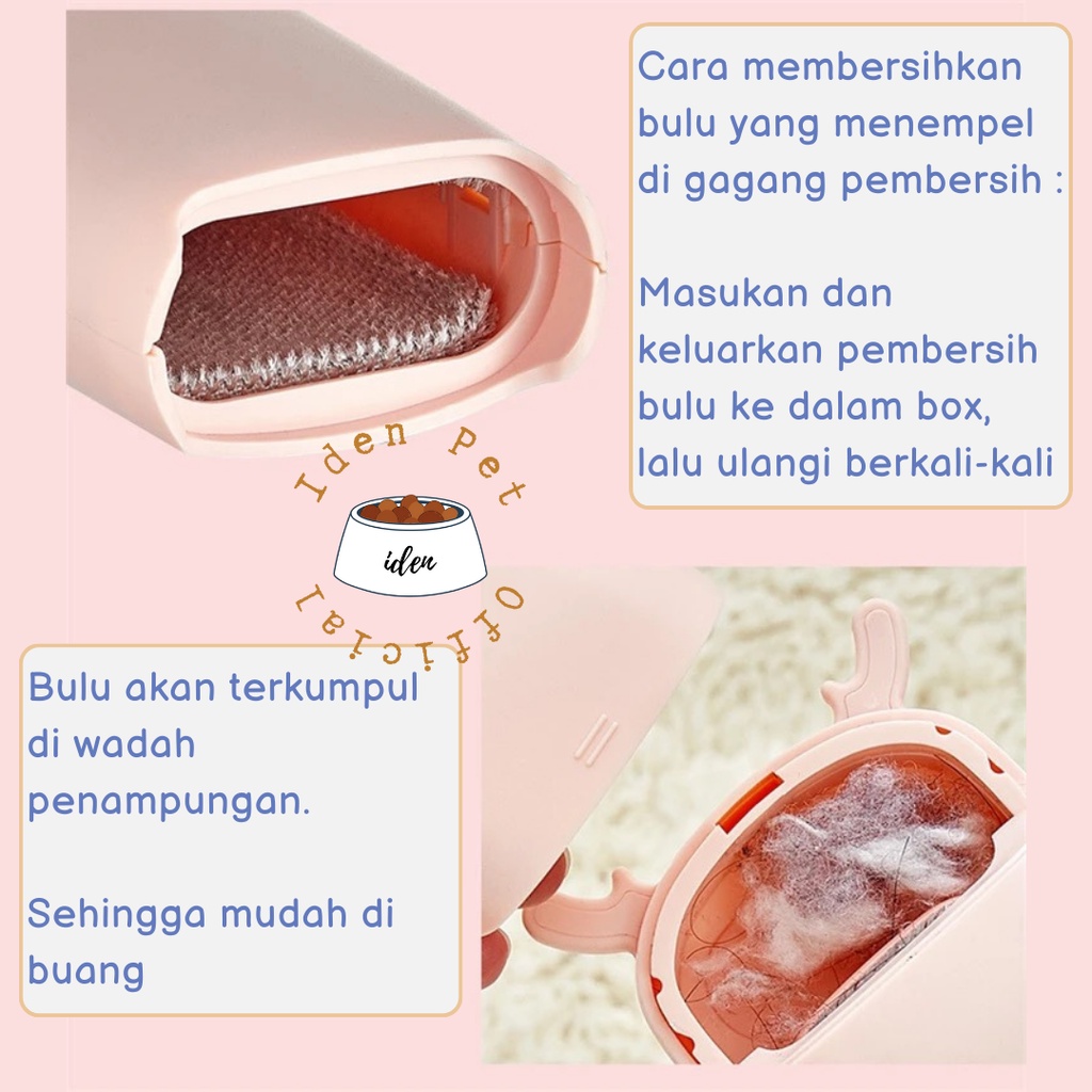 Sikat Roller Pembersih Bulu Hewan Kucing Anjing Portable Lint Pet Hair Remover