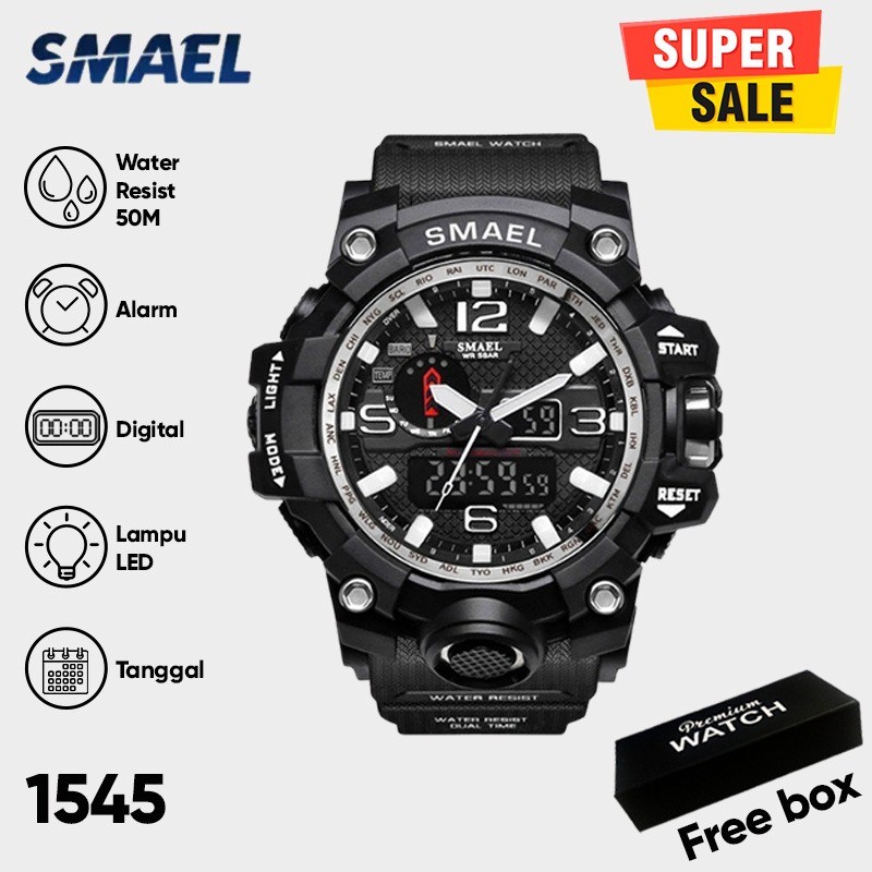 Jam Tangan Pria Wanita Army Sport Digital LED Silikon PU 52 mm - Anti Air 50 M Renang - Water Resistant Watchet1545