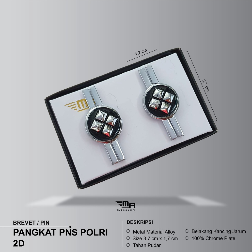 PIN PANGKAT PNS POLRI  2D BRIVET WING