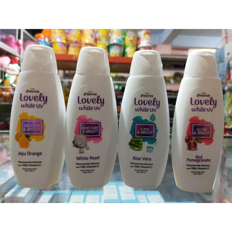 emeron lovelly white hand &amp; body lotion 100ml (varian random)