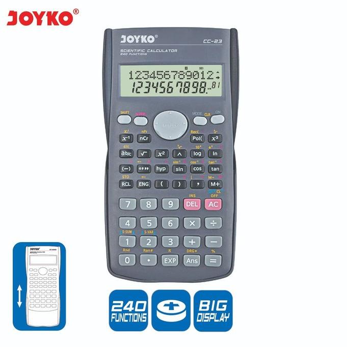 

D27 Calculator Kalkulator Joyko CC-23 Scientific 240 Functions MURAH FLASH SALE ➨