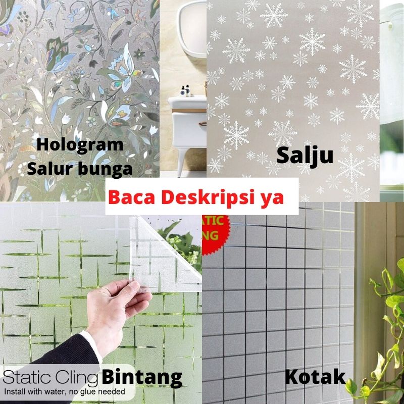 STICKER STIKER KACA HOLOGRAM SUNBLAS SUNBLAST KACA WALL STICKER SETIKER WALLPAPER PINTU JENDELA KACA BUAT KAMAR MANDI DEKORASI DECOR DEKOR RUMAH WALPAPER SANBLAST SANBLAS SUNBLAST SUNBLAS MINIMALIS PREMIUM MOTIF LEMARI KACA DAPUR AESTHENTIC 3D MURAH