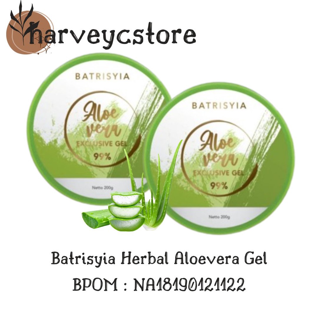 Batrisyia Herbal Aloevera Gel Natural 99 % / Batrisyia Skincare / Batrisyia Aloevera Gel Lidah Buaya