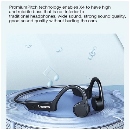 Lenovo Headphone Headset Konduksi Tulang Bone Conduction Earphone +