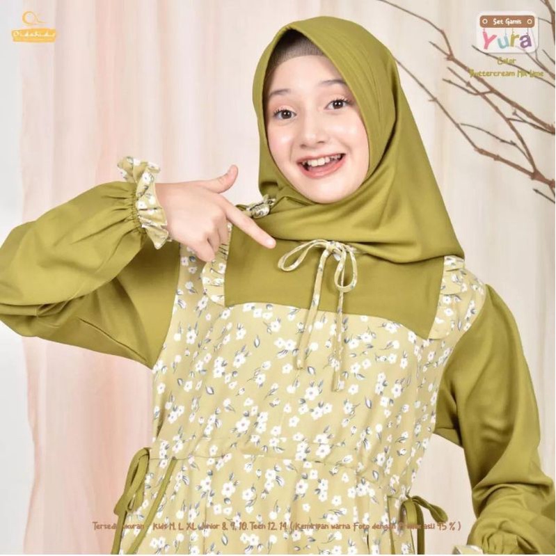 set gamis anak Yura free Bros kupu-kupu cantik