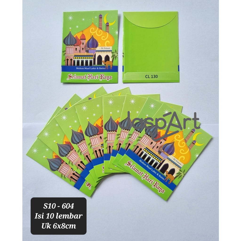 AMPLOP LEBARAN IDUL FITRI UKURAN KECIL ISI 10 AMPLOP ISLAMI AMPLOP KARTUN AMPLOP LUCU READY STOCK