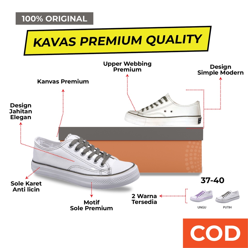 Sepatu Kanvas Wanita Korea Style Sneakers Sekolah Korean Fashion OOTD Hangout Premium Original Hipzo