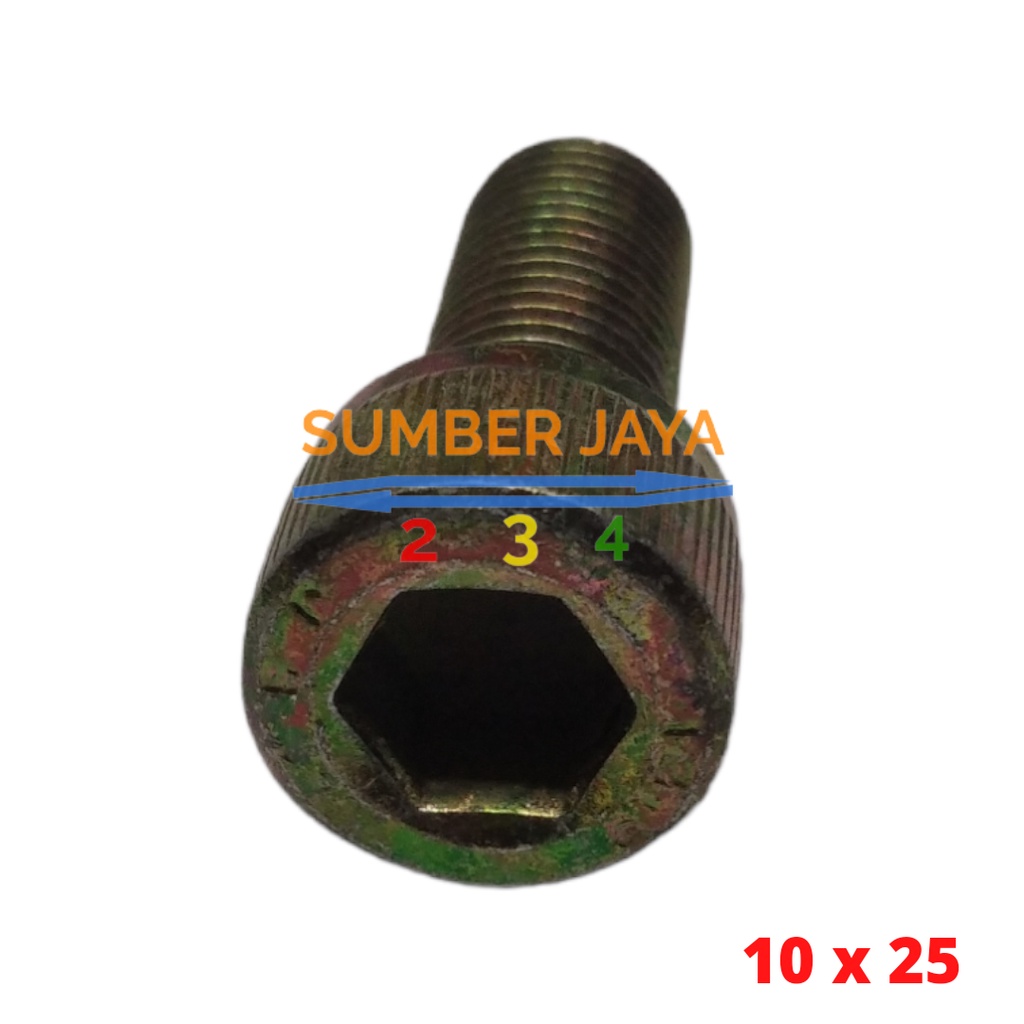 BAUT L 10 X 25 KUNING DRAT KIRI PER 1 PCS