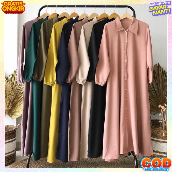 Ghamis Deres Remaja Model Terbaru 2023 Pakean Dres Simpel Elegan Jubah Cewek Muslimah Baj Gamis Leng