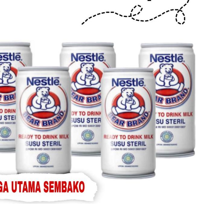 

☈ Bear brand 189 ml susu beruang paket isi 5 kaleng ✺