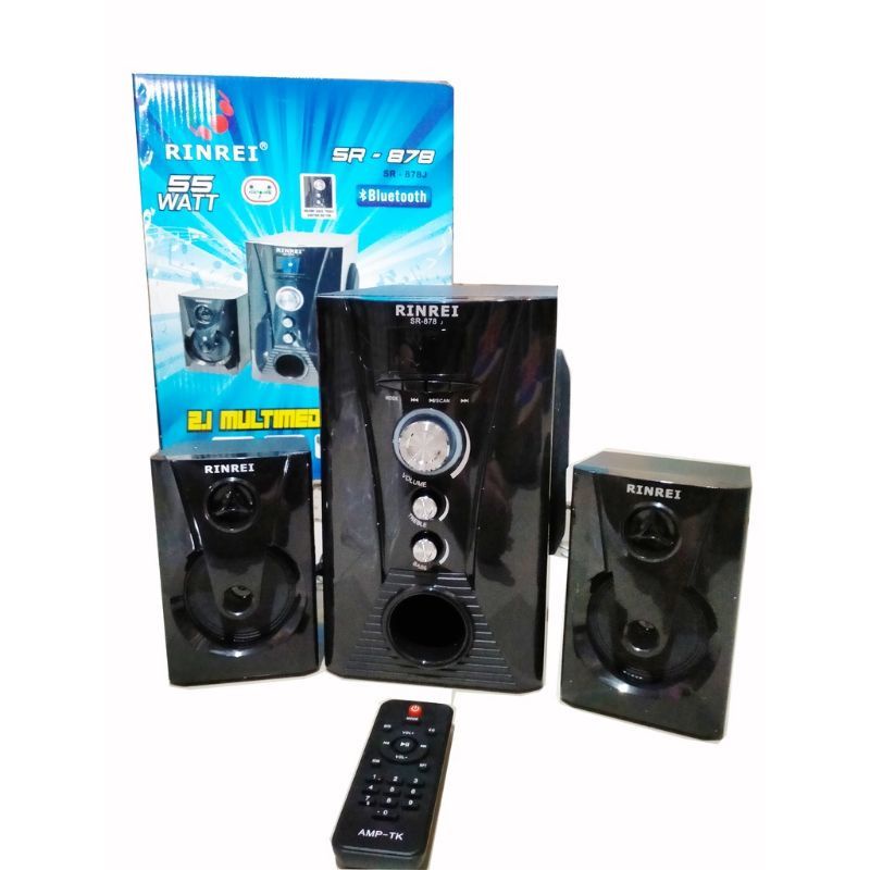 Speaker Aktif 2.1 Multimedia Bluetooth Karaoke RINREI SR-878J + Mikrofon GRATIS