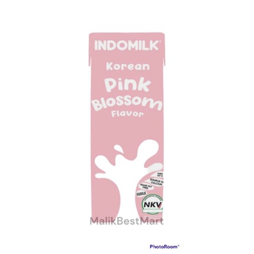 INDOMILK KOREAN SUSU UHT BLACK LATTE  dan PINK BLOSSOM 180 ML