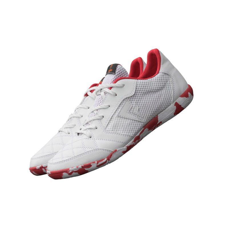 SEPATU FUTSAL SEVSPO IMBASALA CAMO CLASSIC WHITE RED & BLACK WHITE 100% ORIGINAL