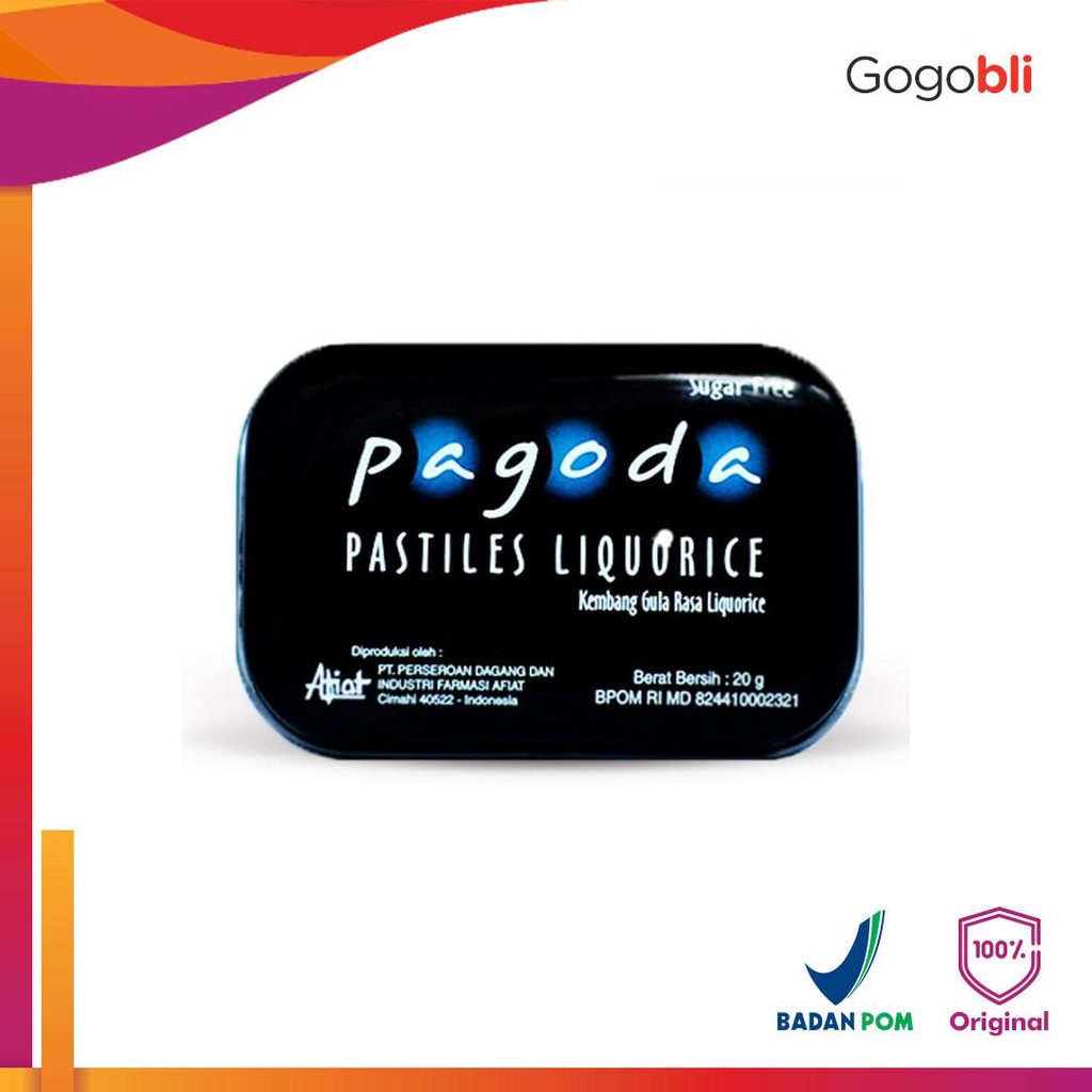 

Pagoda Pastiles Liquorice 20gr