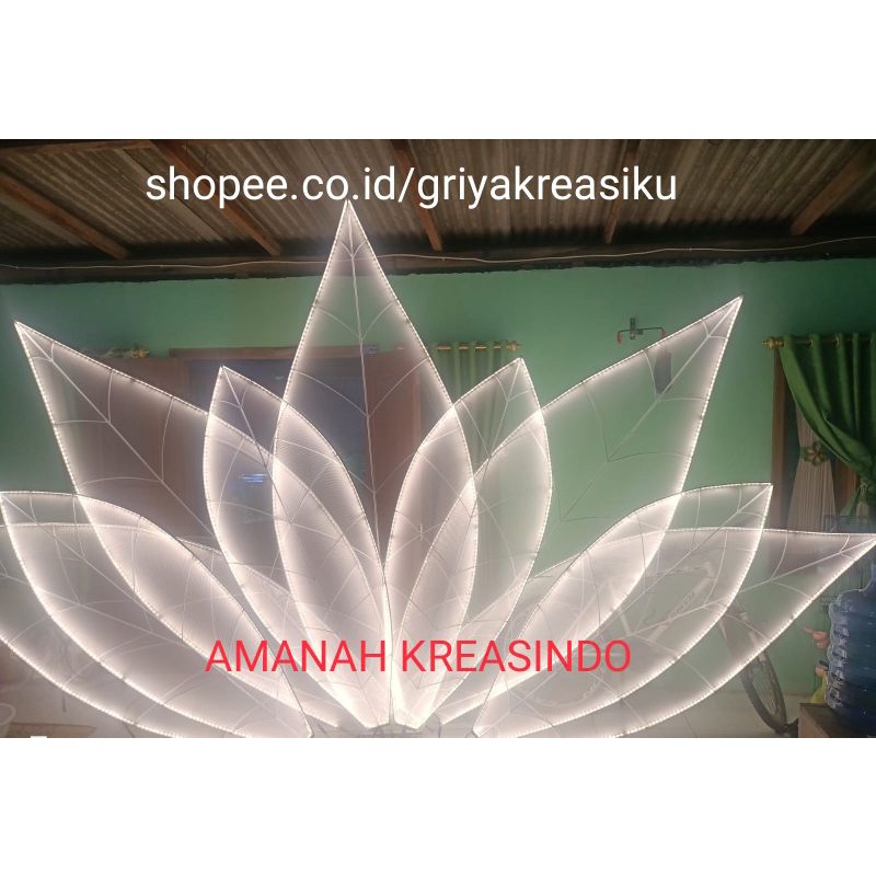 BACKDROP LAMPU DEKORASI PELAMINAN MODEL KIPAS