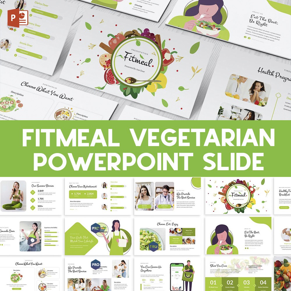 

NS Fitmeal Vegetarian PowerPoint Template