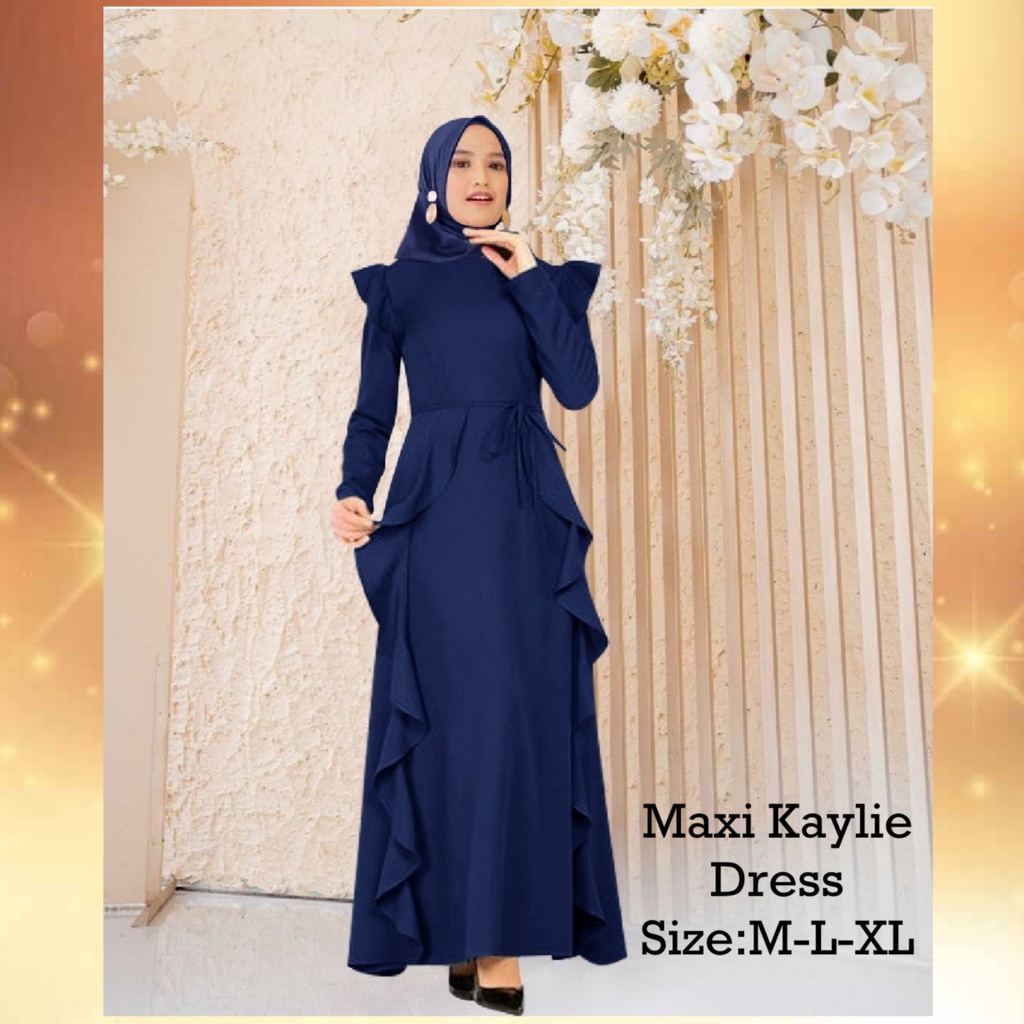 Gamis Wanita Busui Tren Kekinian Model Kerutan/Maxi Kaylie Dress 3 Size M-L-XL Matt Moscrepe