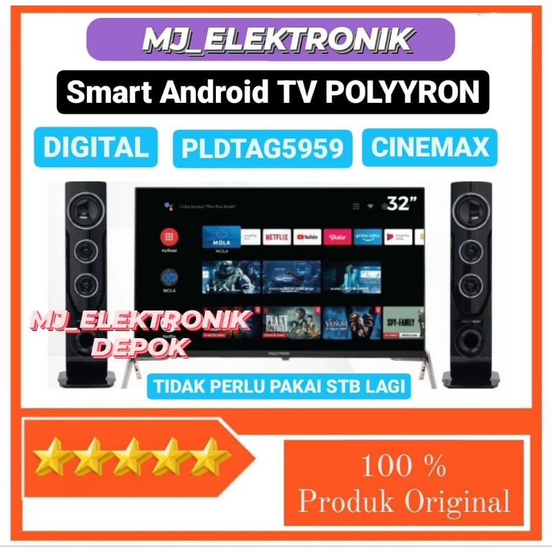 TV LED POLYTRON 32 INCH DIGITAL CINEMAX ANDROID