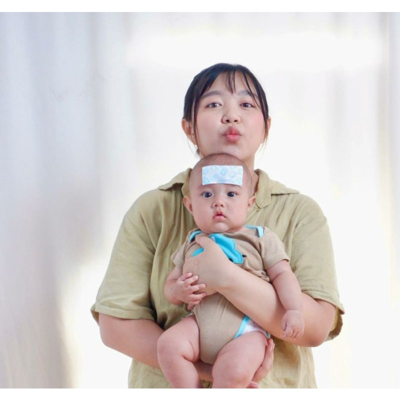 Bye Bye Fever Bayi Anak | Pure Baby Kids Fever Free Cooling Patch Gel Plester Kompres Penurun Demam Bayi