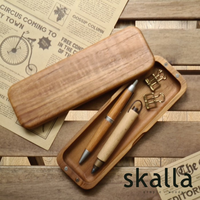 

BISA COD levande tempat pensil kayu jati