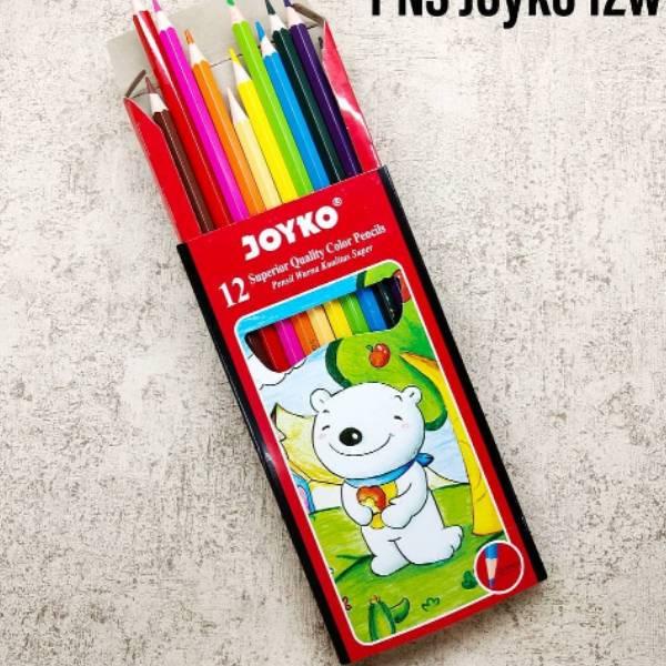 

F90 PENCIL WARNA / PENSIL WARNA JOYKO 12 WARNA PANJANG BIG PROMO ㅈ