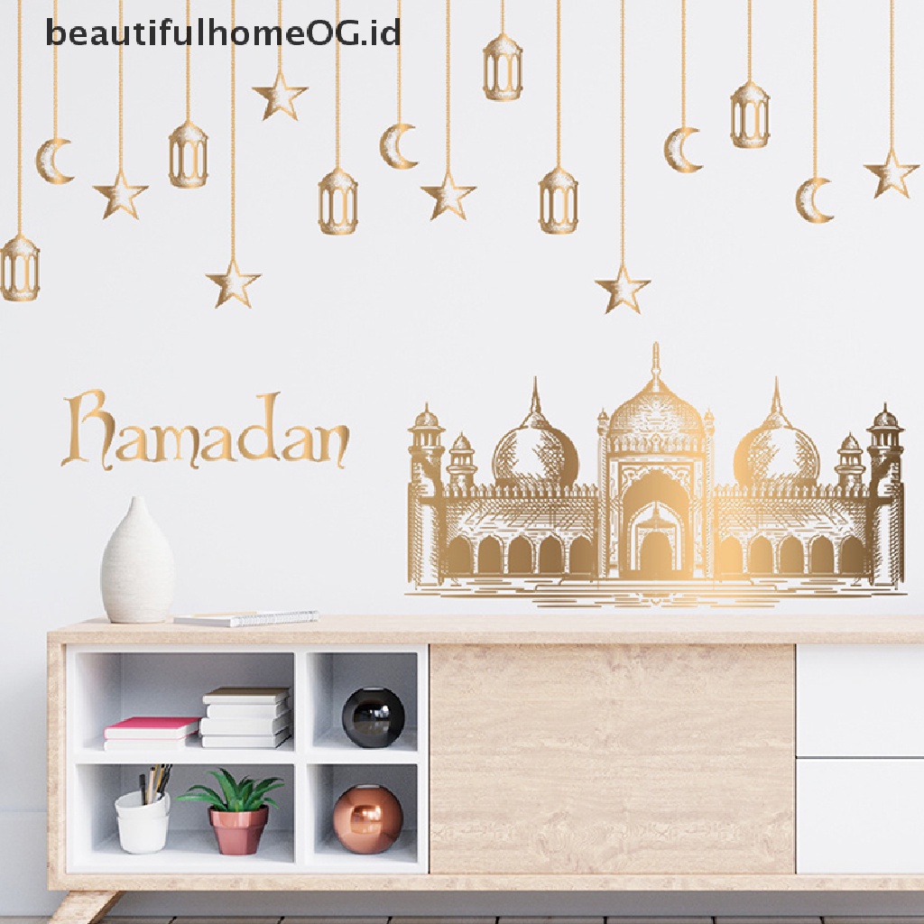 // Beautifulhomeog.id// Stiker Jendela Ramadhan Eid Mubarak Ramadan Dekorasi Pesta Muslim Islami Idul Adha Ramadhan Kareem Wall Stiker **