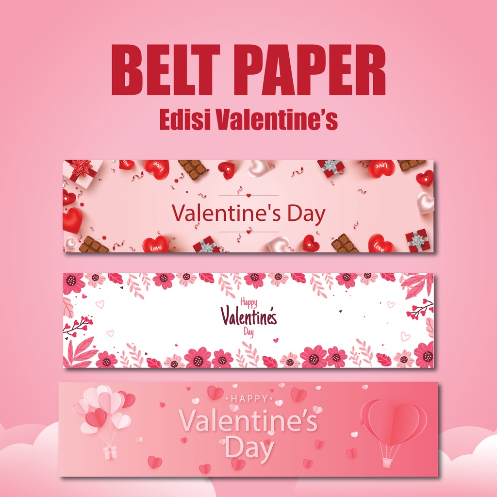 

Paper Belt Valentine / Paper Sleeve / Label Segel Box / Packagin | Sticker Hampers