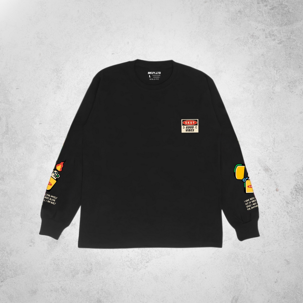Skuy Kaos Dewasa Hitam Unisex | Skuy Good Vibes SKYLS2
