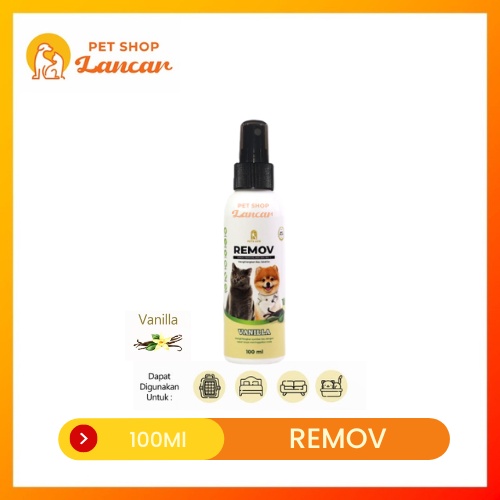 REMOV - SPRAY PENGHILANG BAU KOTORAN KUCING - VANILLA 100ml