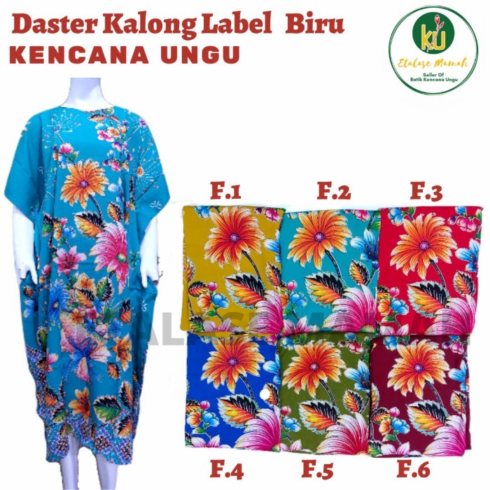 DASTER KALONG DASTER LOWO KENCANA UNGU LABEL BIRU UKURAN BESAR/ JUMBO