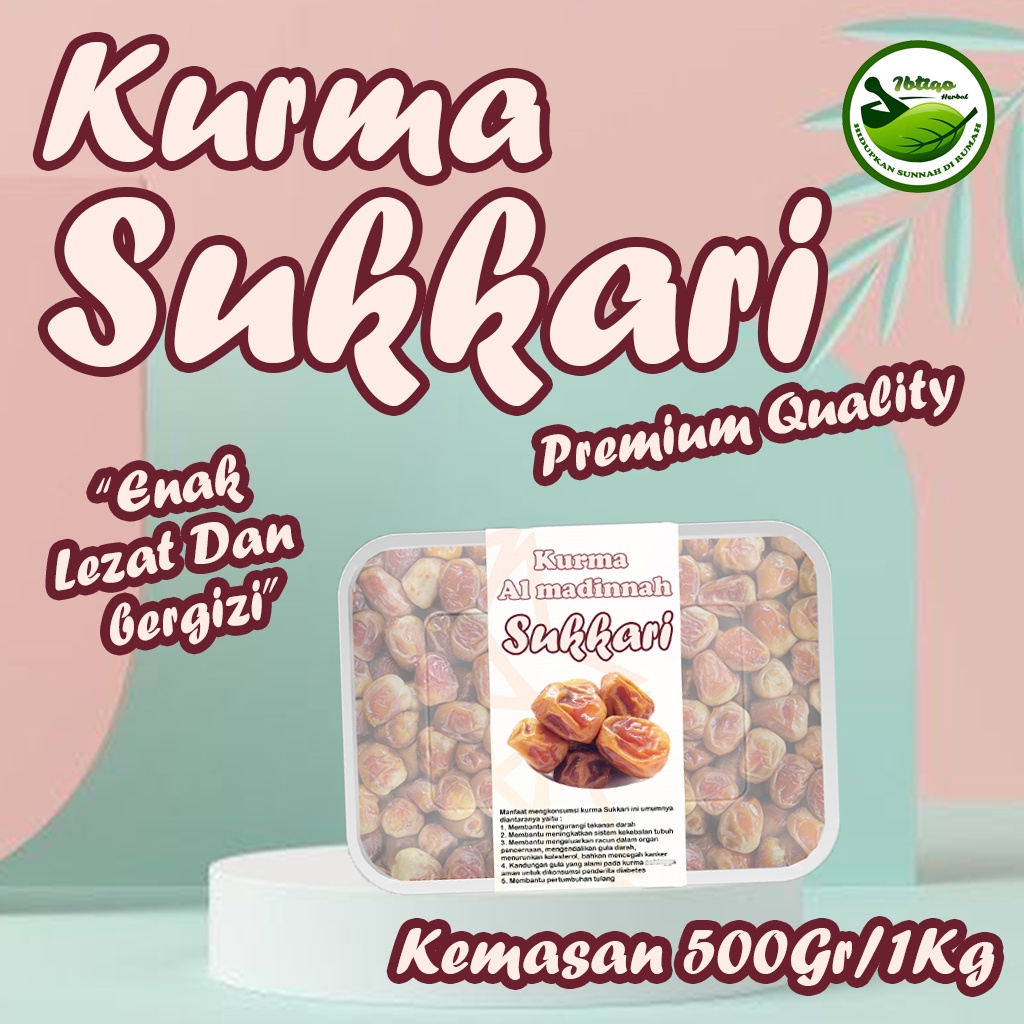 

Kurma Basah Sukkari MADINNAH Sukari ASLI Al Qasim isi 1 KG - KEMASAN THINWALL