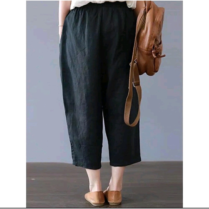 pants celana kulot kulot Shula pants kulot kulot highwaist loose pants highwaist kulot linen rami Cr