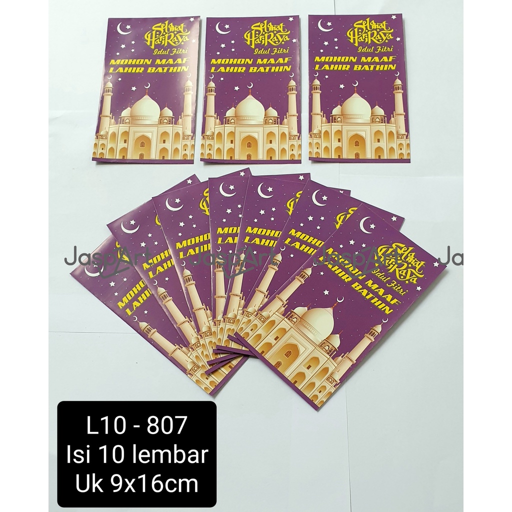 AMPLOP LEBARAN IDUL FITRI ANGPAO LEBARAN IDUL FITRI UKURAN PANJANG ISI 10 MURAH READY STOCK