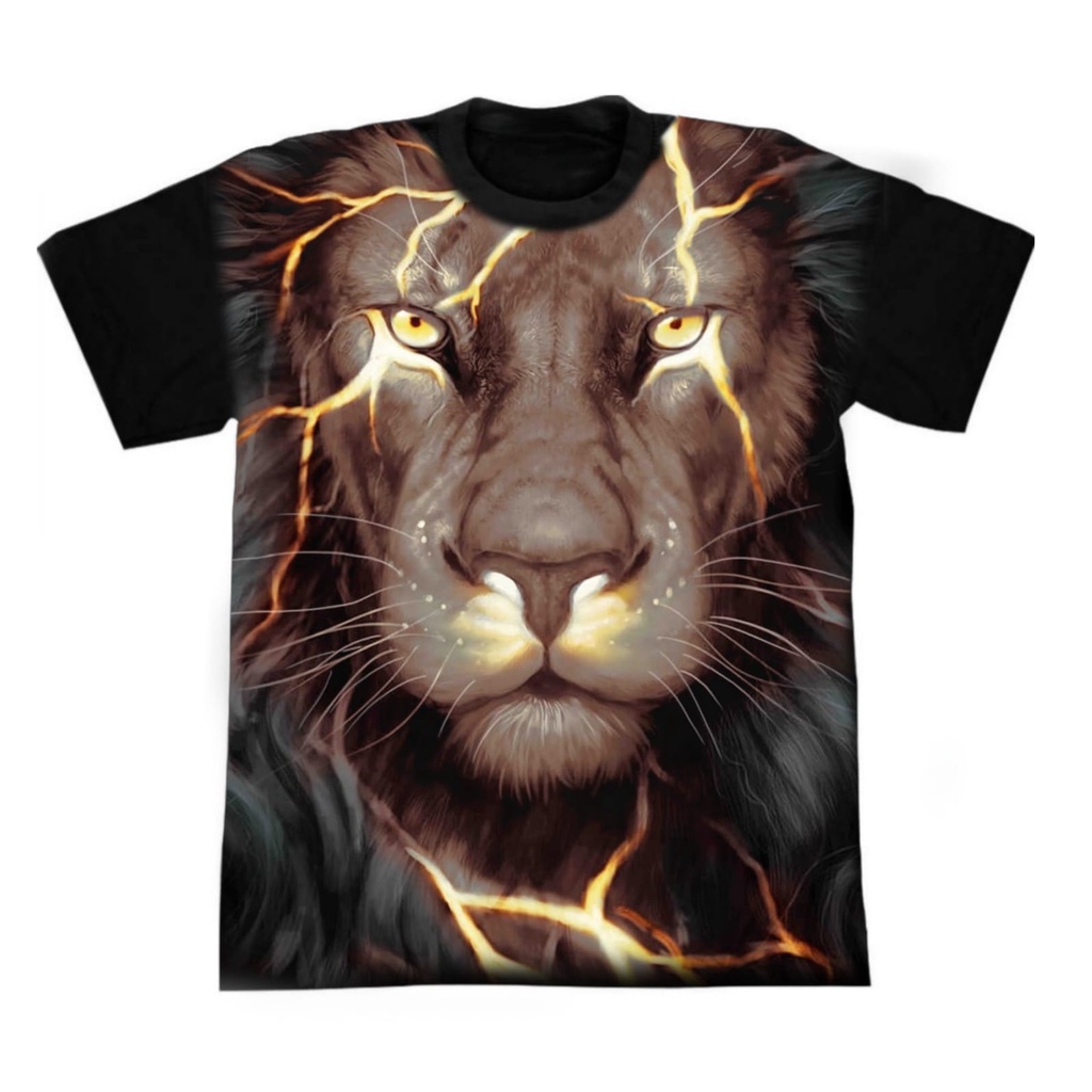 Kaos distro pria macan petir / Shalch trendy