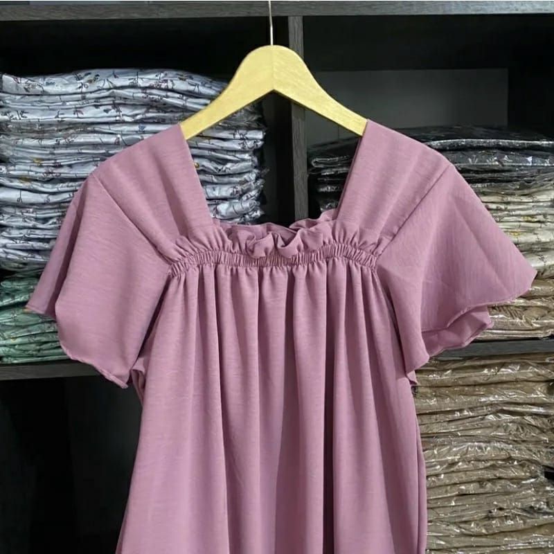 daster laura kekinian dress fuji crinkle lempel