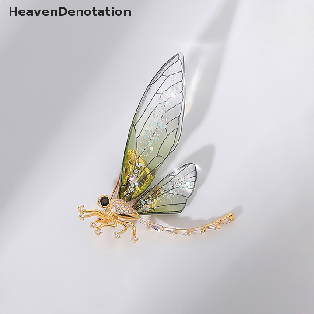 [HeavenDenotation] Fashion Jewelry Premium Brooch Elegant Mixed Coloured Crystal Butterfly Brooch Pins HDV