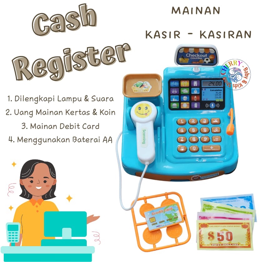 Mainan Cash Register Anak / Mainan Kasir Anak CBKS BS